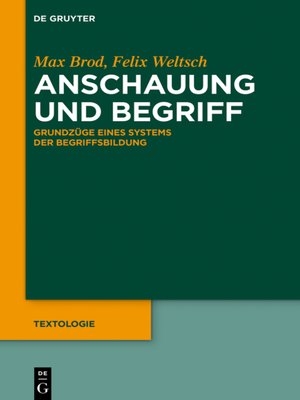cover image of Anschauung und Begriff